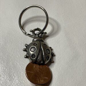 Mark Eliot Schwabe Ladybug Lucky Penny Keychain Lottery Scratcher Steampunk USA
